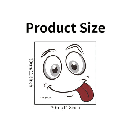 1 Pc, Cartoon Toilet Wall Sticker - Self-Adhesive Bathroom Decoration, Fun Room Decor - Hiccupzz