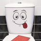 1 Pc, Cartoon Toilet Wall Sticker - Self-Adhesive Bathroom Decoration, Fun Room Decor - Hiccupzz