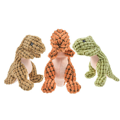 1 Pc Cats and Dogs Pet Plush Dinosaur Toys Interactive Dog Chew Toys Plush Stuffing Pet Supplies - Hiccupzz