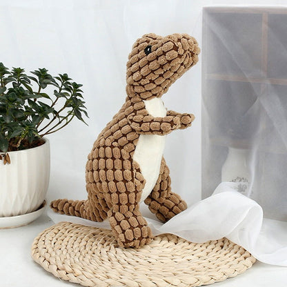1 Pc Cats and Dogs Pet Plush Dinosaur Toys Interactive Dog Chew Toys Plush Stuffing Pet Supplies - Hiccupzz