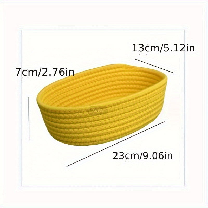 1 Pc Cheap Price Cotton Rope Woven Storage Baskets, Cosmetic Containers, Room Decor, Home Decor - Hiccupzz