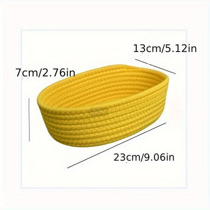 1 Pc Cheap Price Cotton Rope Woven Storage Baskets, Cosmetic Containers, Room Decor, Home Decor - Hiccupzz