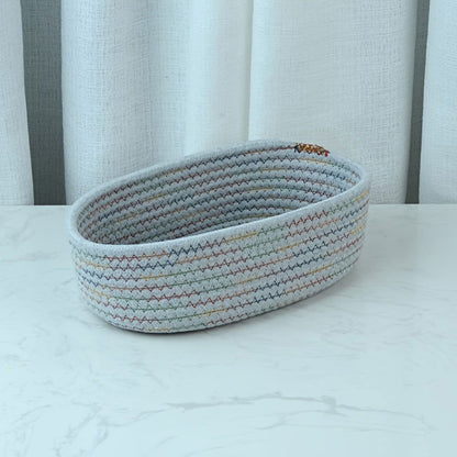 1 Pc Cheap Price Cotton Rope Woven Storage Baskets, Cosmetic Containers, Room Decor, Home Decor - Hiccupzz