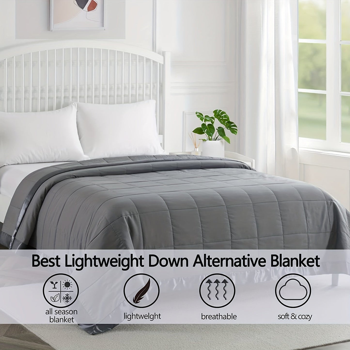 1 Pc Cooling Quilt For Hot Sleepers Breathable Soft Keep Cool Summer Blanket For Bed Couch Sofa Down Alternative Filling - Hiccupzz
