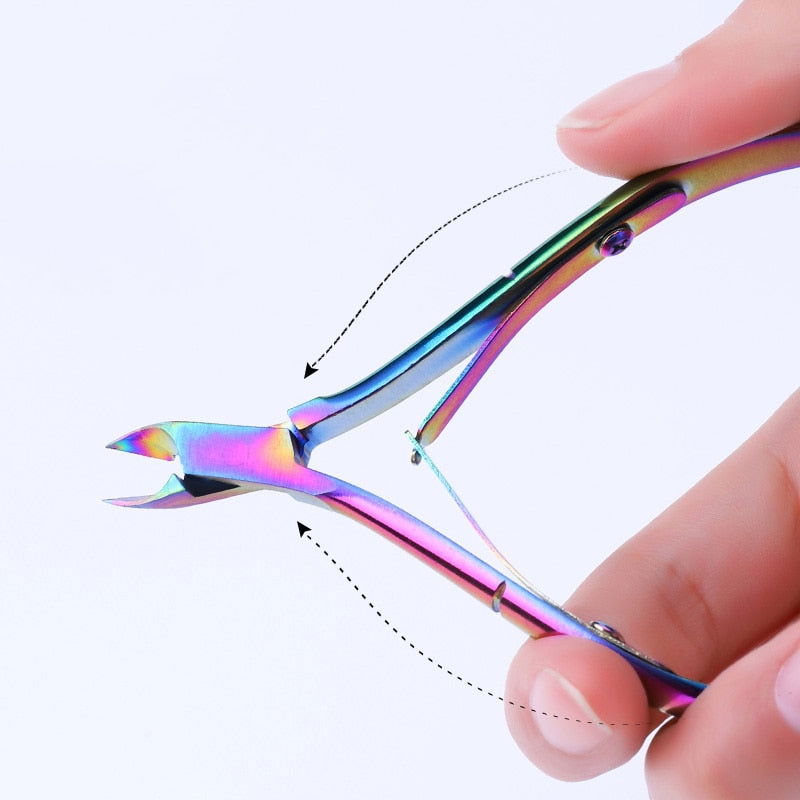 1 Pc Cuticle Nippers Nail Manicure Scissors - Hiccupzz