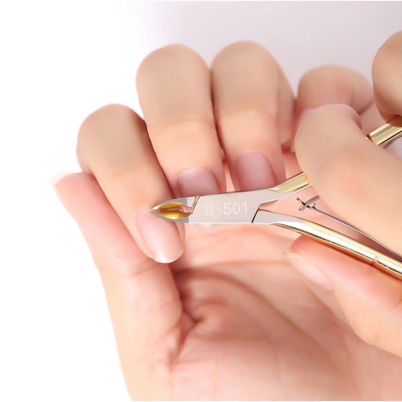 1 Pc Cuticle Nippers Nail Manicure Scissors - Hiccupzz