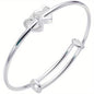 1 Pc, Double Heart Love Adjustable Bracelet - Sweet Design for Birthdays, Holidays, and Girlfriend Gifts - Hiccupzz