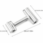 1 Pc, Double Sided Stainless Steel Rolling Pin for Perfect Dough, Pizza, Pie, Cookies, Dumplings, Noodles and More - Essential Kitchen Tool and Gadget - Hiccupzz