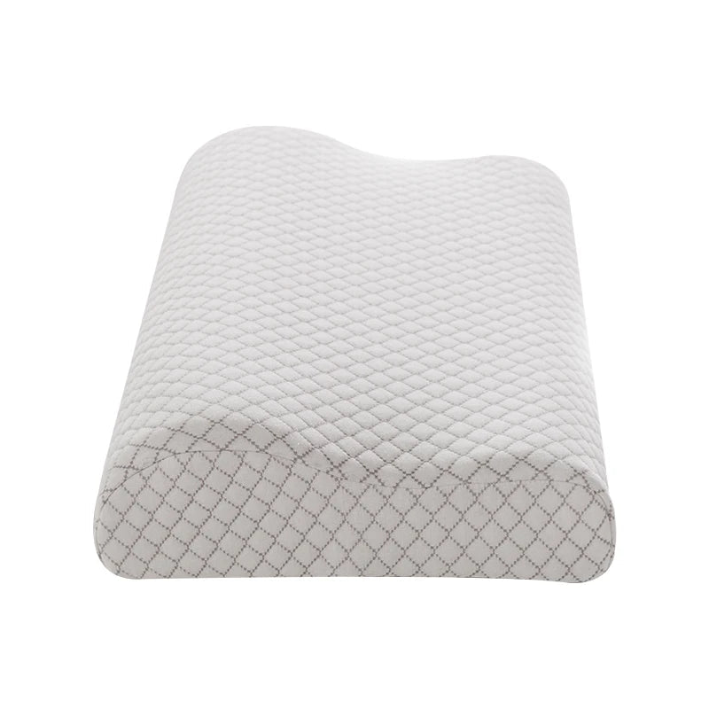 1 Pc Ergonomic Wave Shape Memory Foam Pillow - Breathable Orthopedic Support for Side Sleepers - Hiccupzz