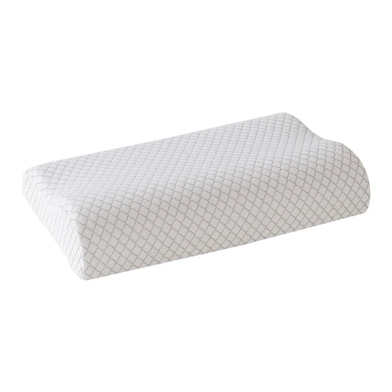 1 Pc Ergonomic Wave Shape Memory Foam Pillow - Breathable Orthopedic Support for Side Sleepers - Hiccupzz