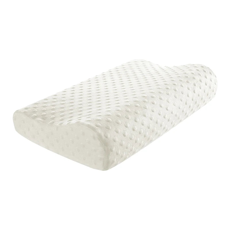 1 Pc Ergonomic Wave Shape Memory Foam Pillow - Breathable Orthopedic Support for Side Sleepers - Hiccupzz