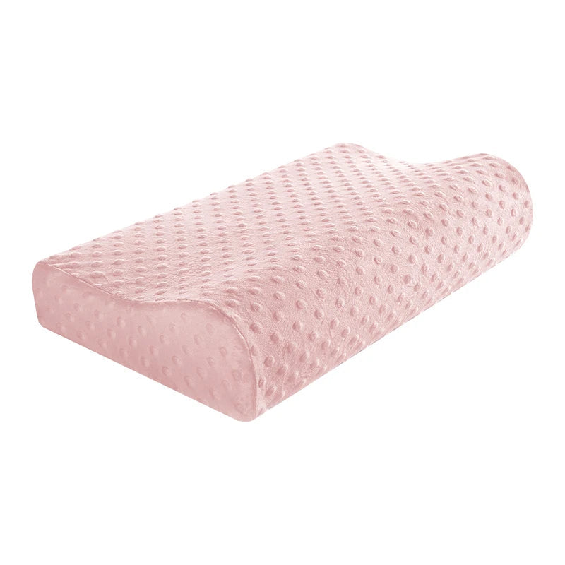 1 Pc Ergonomic Wave Shape Memory Foam Pillow - Breathable Orthopedic Support for Side Sleepers - Hiccupzz