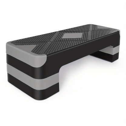 1 Pc Exercise Pedal Board, 27" Workout Step Trainer, With 4"-6"-8" Adjustable Height Risers, For Aerobic Training, Body Exercise, Squats Workout - Hiccupzz