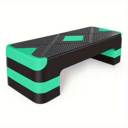 1 Pc Exercise Pedal Board, 27" Workout Step Trainer, With 4"-6"-8" Adjustable Height Risers, For Aerobic Training, Body Exercise, Squats Workout - Hiccupzz