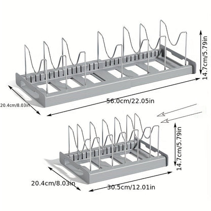 1 Pc Expandable Kitchen Cabinet Pot Organizer Rack - Hiccupzz