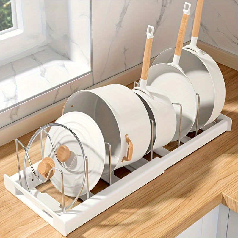1 Pc Expandable Kitchen Cabinet Pot Organizer Rack - Hiccupzz