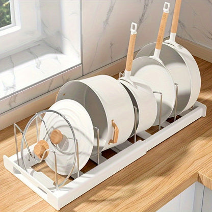1 Pc Expandable Kitchen Cabinet Pot Organizer Rack - Hiccupzz