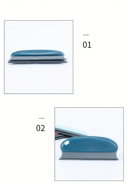 1 Pc Multifunctional Dog Hair Removal Brush – Soft TPR Undercoat Slicker Brush for Couch, Carpet, Car Seats, and Bedding - Hiccupzz