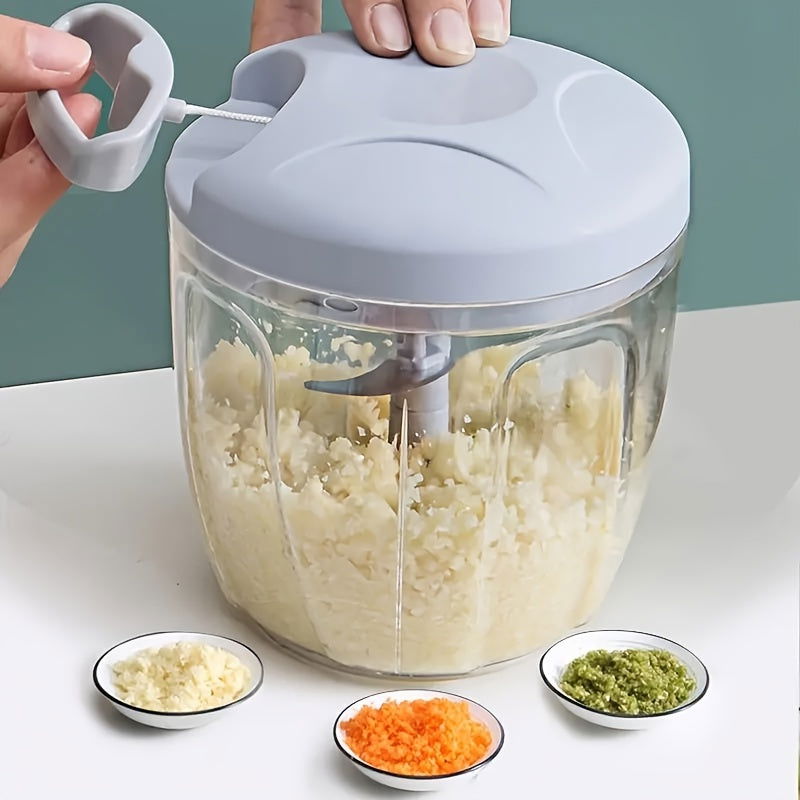 1 Pc Multifunctional Manual Vegetable Chopper & Garlic Masher - Durable ABS Kitchen Gadget for Easy Dicing, Shredding & Crushing - Hiccupzz