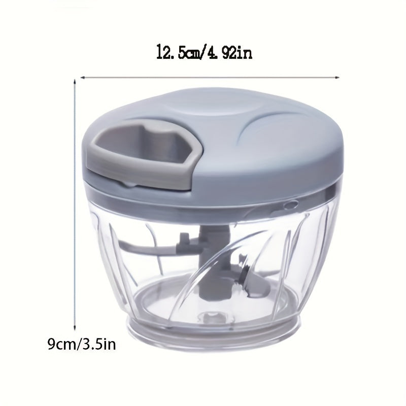 1 Pc Multifunctional Manual Vegetable Chopper & Garlic Masher - Durable ABS Kitchen Gadget for Easy Dicing, Shredding & Crushing - Hiccupzz
