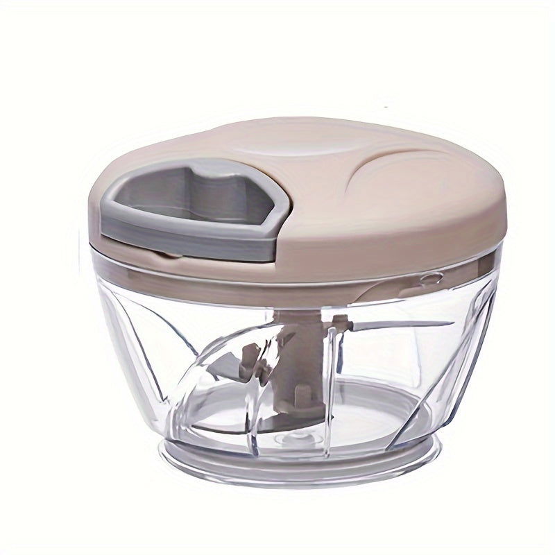 1 Pc Multifunctional Manual Vegetable Chopper & Garlic Masher - Durable ABS Kitchen Gadget for Easy Dicing, Shredding & Crushing - Hiccupzz