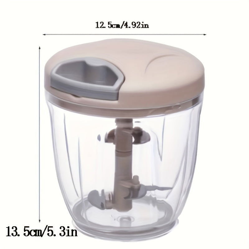 1 Pc Multifunctional Manual Vegetable Chopper & Garlic Masher - Durable ABS Kitchen Gadget for Easy Dicing, Shredding & Crushing - Hiccupzz