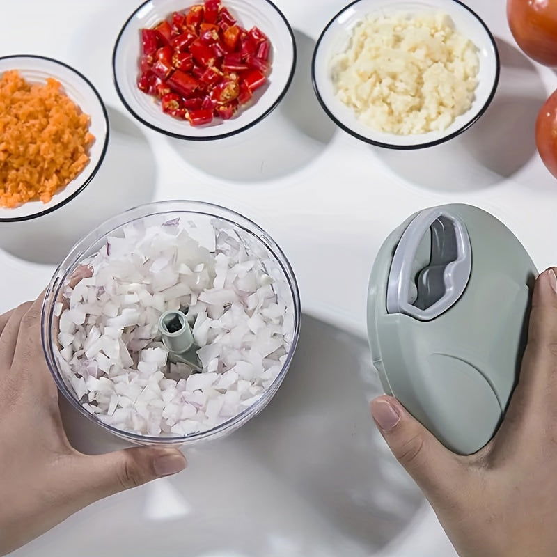 1 Pc Multifunctional Manual Vegetable Chopper & Garlic Masher - Durable ABS Kitchen Gadget for Easy Dicing, Shredding & Crushing - Hiccupzz