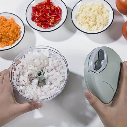 1 Pc Multifunctional Manual Vegetable Chopper & Garlic Masher - Durable ABS Kitchen Gadget for Easy Dicing, Shredding & Crushing - Hiccupzz