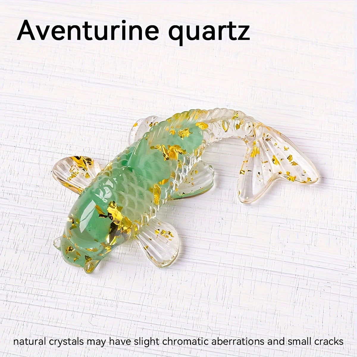 1 Pc, Natural Crystal Goldfish Figurine: Home Office Decoration and Amulet Sculpture - Hiccupzz