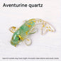 1 Pc, Natural Crystal Goldfish Figurine: Home Office Decoration and Amulet Sculpture - Hiccupzz