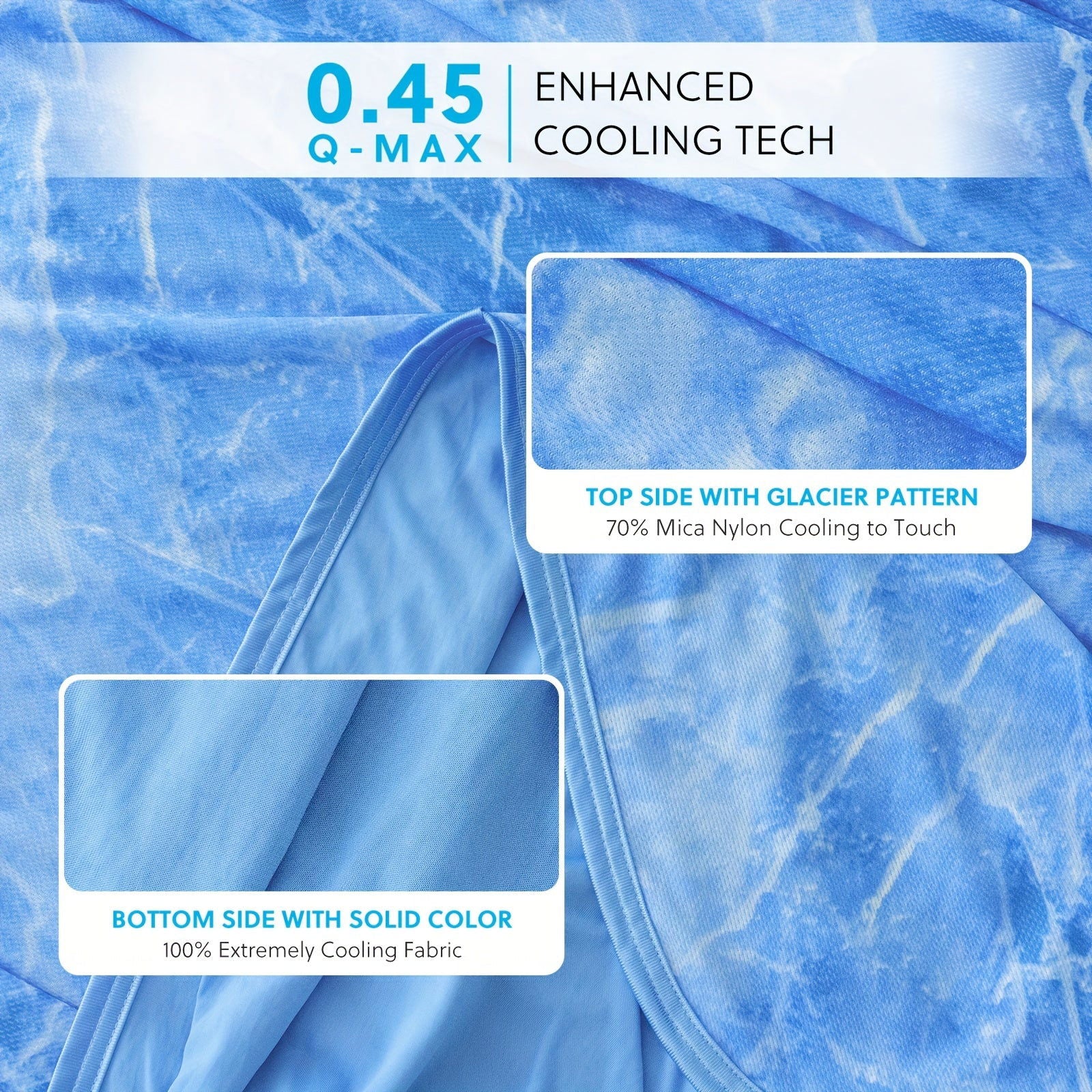 1 Pc Orhopui Cooling Blanket with Double Sided Cold Effect Bed Throw for Hot Sleepers Night Sweats, Skin-Friendly, Breathable, Always Stays Cold, Best Gift Idea - Hiccupzz