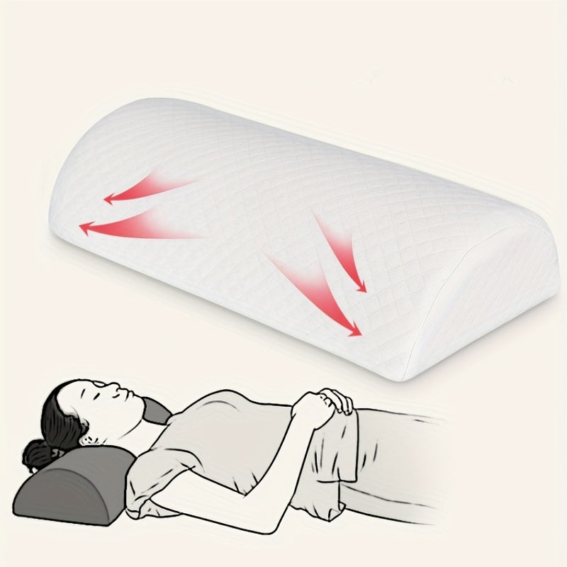 1 Pc Orthopedic Memory Foam Neck Pillow - Ergonomic Contour Design for Side Sleepers, Pain Relief, Washable Cover - Hiccupzz