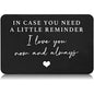 1 Pc, Personalized Engraved Aluminum Wallet Card: "In Case You Need A Little Reminder I Love You" Gift for Boyfriend, Husband, Weddings, Christmas, Valentine's Day, and Birthdays - Hiccupzz