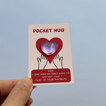 1 Pc, Pocket Hug Greeting Card: Special Gift for Mom on Mother's Day and Unique Keepsake - Hiccupzz