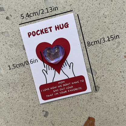 1 Pc, Pocket Hug Greeting Card: Special Gift for Mom on Mother's Day and Unique Keepsake - Hiccupzz