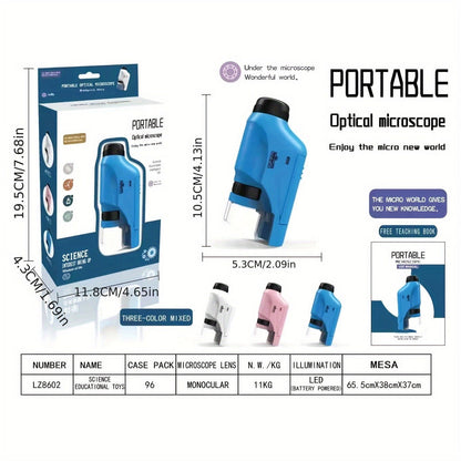 1 Pc Portable Microscope - Explore Nature's Wonders, Ideal Educational Gift & School Supply - Hiccupzz