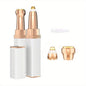 1 Pc Rechargeable 2-in-1 Women's Eyebrow Razor & Painless Facial Hair Remover – LED Light for Lips, Chin, Arms, and Peach Fuzz - Hiccupzz