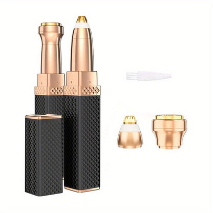 1 Pc Rechargeable 2-in-1 Women's Eyebrow Razor & Painless Facial Hair Remover – LED Light for Lips, Chin, Arms, and Peach Fuzz - Hiccupzz
