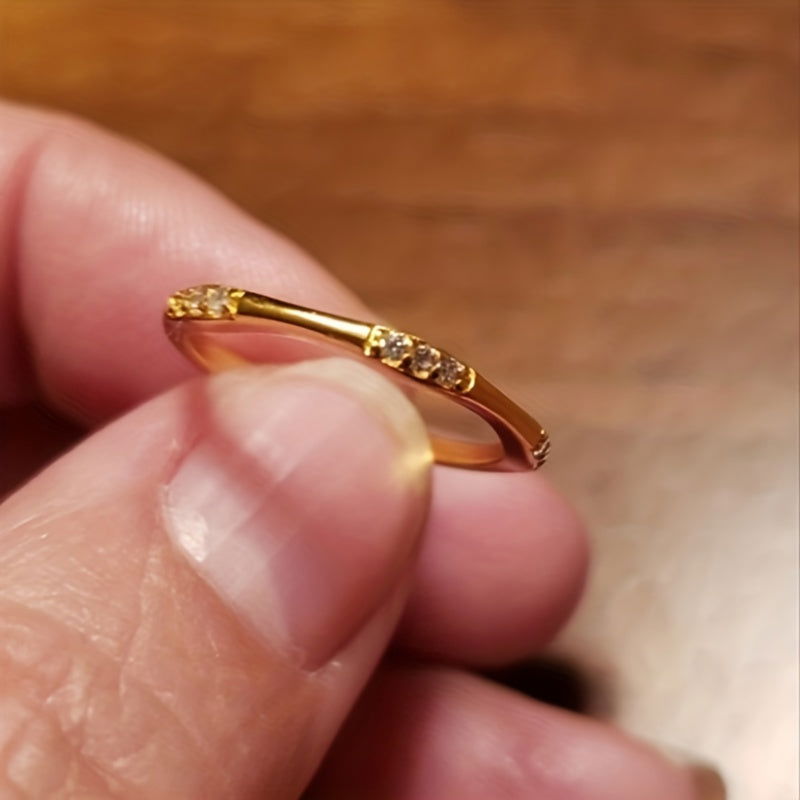 1 Pc Small and Cute Shiny Dazzling Synthetic Zircon Exquisite Ring - Hiccupzz