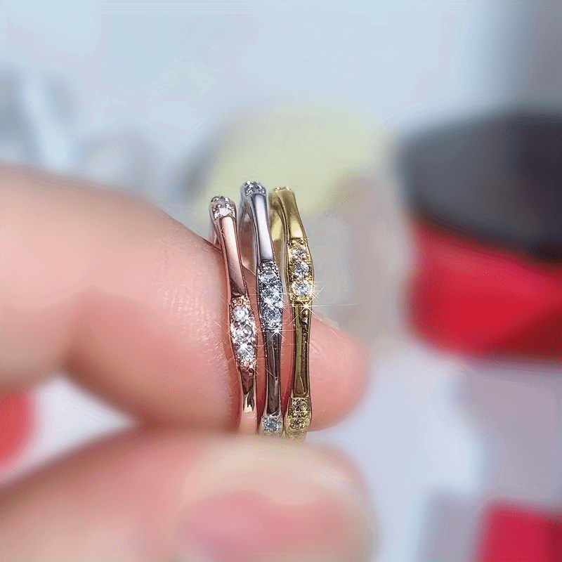 1 Pc Small and Cute Shiny Dazzling Synthetic Zircon Exquisite Ring - Hiccupzz