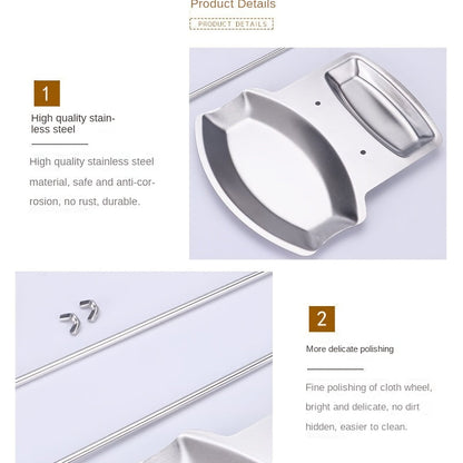 1 Pc Stainless Steel Pot Lid Rack with Drain Tray and Removable Shelf - Easy Pot Cover Storage and Drainage - Kitchen Accessory - Hiccupzz