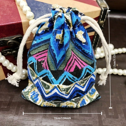 1 Pc Velvet Drawstring Pouch – Multi-Purpose Canvas Gift Bag for Jewelry, Earbuds, USB Drives, and More, with Secure Drawstring Closure - Hiccupzz