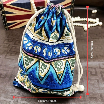 1 Pc Velvet Drawstring Pouch – Multi-Purpose Canvas Gift Bag for Jewelry, Earbuds, USB Drives, and More, with Secure Drawstring Closure - Hiccupzz