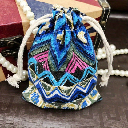 1 Pc Velvet Drawstring Pouch – Multi-Purpose Canvas Gift Bag for Jewelry, Earbuds, USB Drives, and More, with Secure Drawstring Closure - Hiccupzz