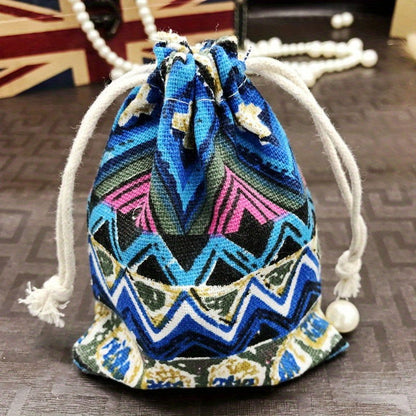 1 Pc Velvet Drawstring Pouch – Multi-Purpose Canvas Gift Bag for Jewelry, Earbuds, USB Drives, and More, with Secure Drawstring Closure - Hiccupzz