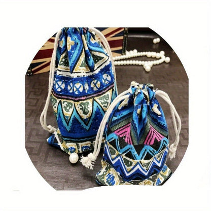 1 Pc Velvet Drawstring Pouch – Multi-Purpose Canvas Gift Bag for Jewelry, Earbuds, USB Drives, and More, with Secure Drawstring Closure - Hiccupzz