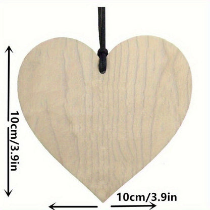 1 Pc Wooden Heart-Shaped Hanging Sign (10cm) – Friendship Plaque for Home Decor and Gifts - Hiccupzz