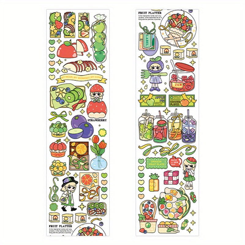 1 Roll, PET Long Strip Tape: Cute Sweetheart Series Cartoon Hand Account DIY Decorative Stickers for Crafts, Gift Wrap, Scrapbooking, Bullet Journals, and Party Decorations - Hiccupzz