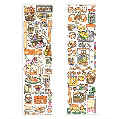 1 Roll, PET Long Strip Tape: Cute Sweetheart Series Cartoon Hand Account DIY Decorative Stickers for Crafts, Gift Wrap, Scrapbooking, Bullet Journals, and Party Decorations - Hiccupzz