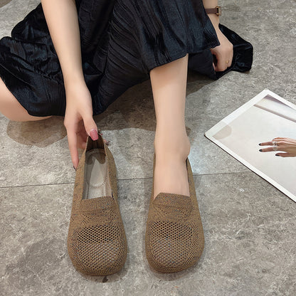 Soft Sole Solid Color Large Toe Casual Shoes - Hiccupzz